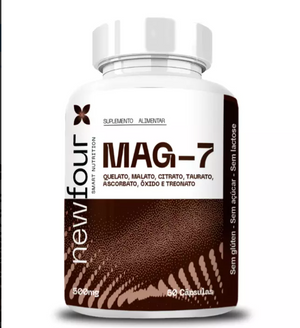 Mag-7 - Blend De 7 Magnésios 120caps 500mg Newfour