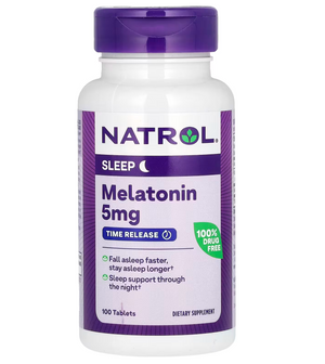Melatonina 5 mg Time Release - Natrol - 100 comp