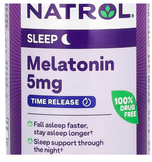 Melatonina 5 mg Time Release - Natrol - 100 comp