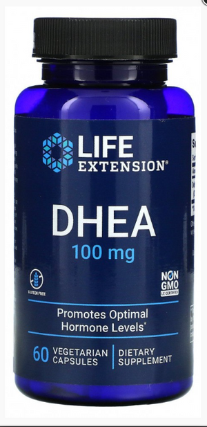 100mg - Life Extension - 60 cápsulas (Prasterona)