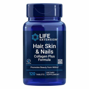 Hair, Skin, Nails com Colágeno Plus (120 Tablets) - Life Extension