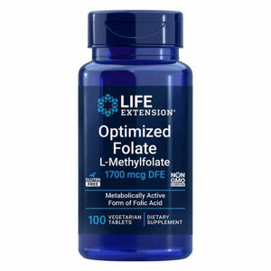 Folato Otimizado 1700mcg DFE (100 Comprimidos) -  Life Extension